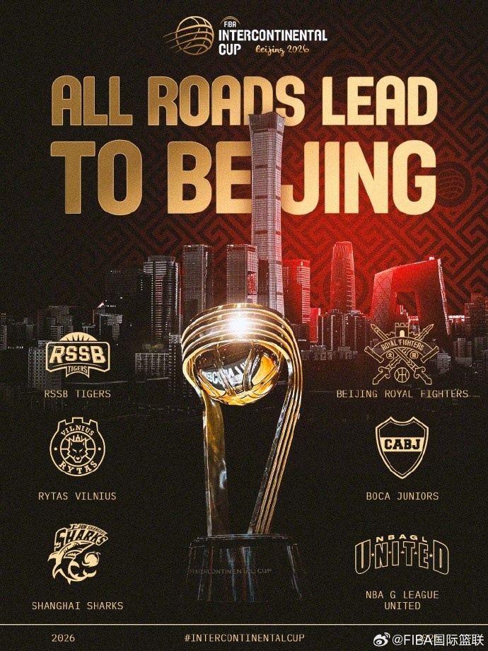 2026FIBA洲际杯分组官宣 上海北控确认参赛