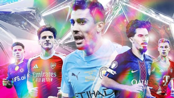 ESPN百大后腰/中前卫:维蒂尼亚力压赖斯罗德里居首